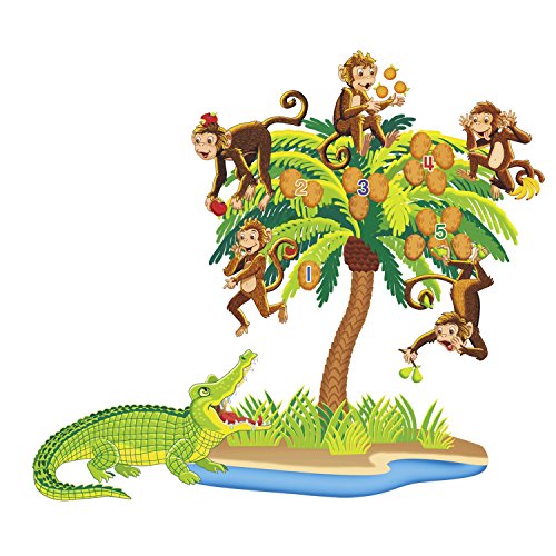 Product Cover Little Folks Visuals LFV22704 Five Monkeys Sitting in a Tree Bilingual Rhyme Pre-Cut Flannel Boards