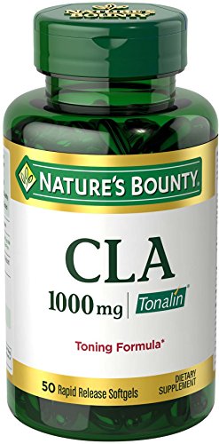 Product Cover Nature's Bounty Tonalin Pills and Dietary Supplement, Diet and Body Support, 1000 mg, 50 Softgels