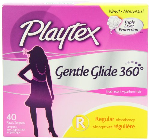 Product Cover Playtex Gentle Gilde Tampons with Triple Layer Protection, Regular, Fresh Scent - 40 Count