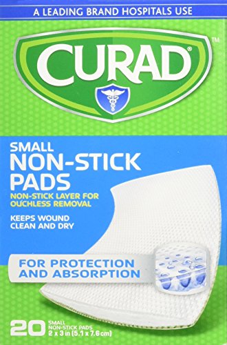 Product Cover Curad Non-Stick Pads - CUR47396RB , 2 X 3 Inch(5.1 x 7.6 cm), 20 Count