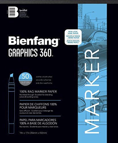 Product Cover Bienfang 316142 Graphics 360 14-by-17-Inch Pad of Translucent Marker Paper, 50 Sheets