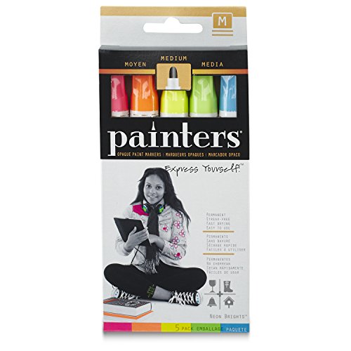 Product Cover Elmer's Painters Opaque Paint Marker, Medium Point, Neon Brights, 1-Pack of 5