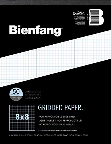 Product Cover Bienfang Designer Grid Paper, 50 Sheets, 8-1/2-Inch by 11-Inch Pad, 8 by 8 Cross Section