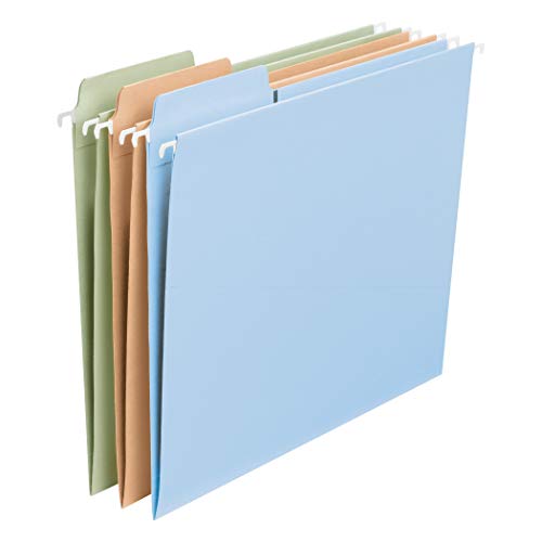 Product Cover Smead FasTab Hanging File Folder, 1/3-Cut Built-in Tab, Letter Size, Assorted Colors, 18 per Box (64054)