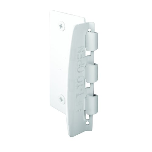 Product Cover Prime-Line U 9888 Flip Action Door Lock - Reversible White Painted Steel Privacy Lock with Anti-Lock Out Screw for Child Safe Mode, 2-3/4