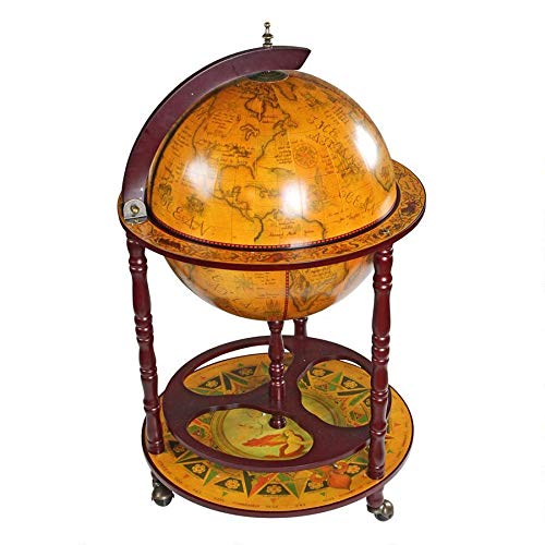 Product Cover Design Toscano Sixteenth-Century Italian Replica Globe Bar Cart Cabinet on Wheels, 38
