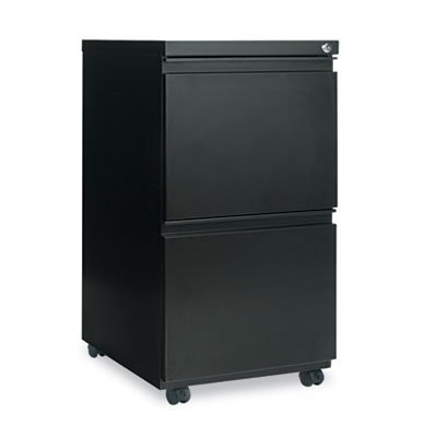 Product Cover Alera ALEPBFFBL Two-Drawer Metal Pedestal File with Full-Length Pull, 14 7/8w x 19 1/8d, Black