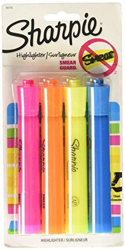 Product Cover Sharpie Accent Tank-Style Highlighters, 4 Colored Highlighters (25174PP)