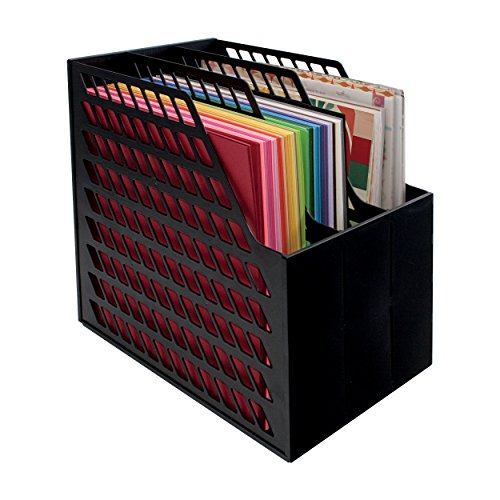 Product Cover Cropper Hopper Easy Access Paper Holder Multi Compartment Desk Organizer - Black