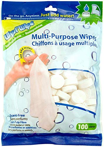Product Cover Wysi Multi-Purpose Expandable Wipes, Just Add Water - 100 Compressed Tablets