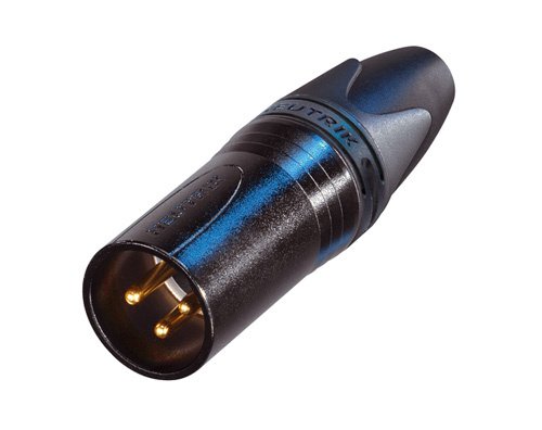 Product Cover Neutrik NC3MXX-B 3-Pin XLRM Cable Connector, Black Metal Housing with Gold Contacts