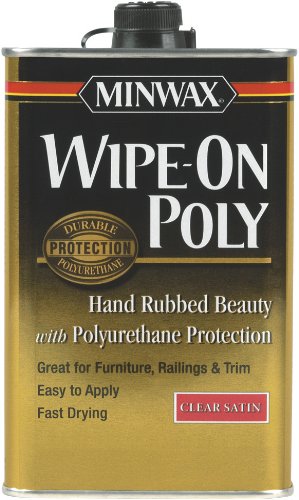 Product Cover Minwax 60910000 Wipe-On Poly Finish Clear, quart,  Satin