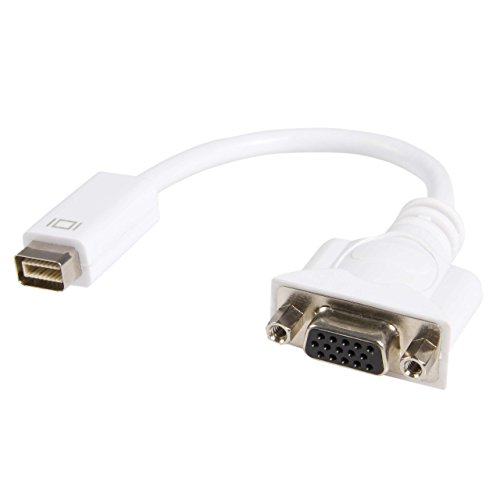 Product Cover StarTech.com Mini DVI to VGA Video Cable Adapter for Macbooks and iMacs - Video Adapter - Mini-DVI (M) to HD-15 (VGA) (F) - 7.9 in - White - MDVIVGAMF