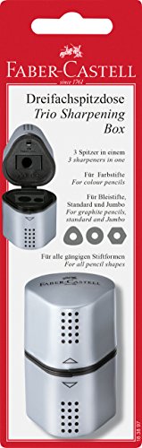 Product Cover Faber-Castell Grip Trio Pencil Sharpener - Grey