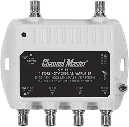 Product Cover Channel Master CM3414 4-Port Distribution Amplifier for Cable and Antenna Signal