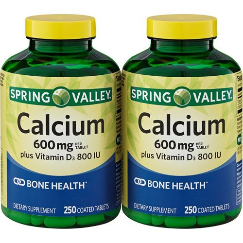 Product Cover Spring Valley - Calcium 600 mg with Vitamin D3, Twin Pack, 250 Tablets each pack