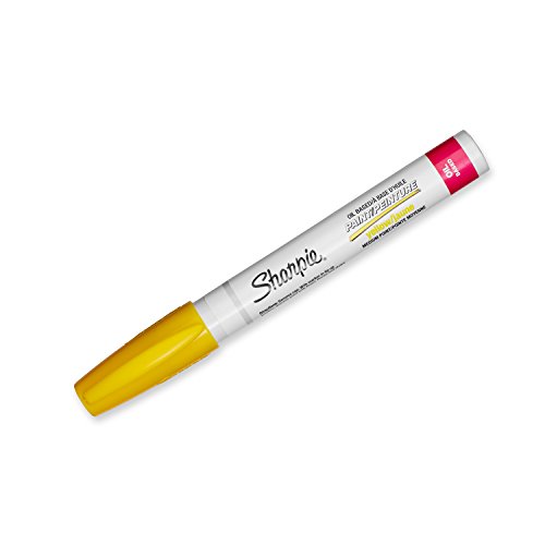 Product Cover Sharpie Oil-Based Paint Marker, Medium Point, Yellow, 1 Count - Great for Rock Painting
