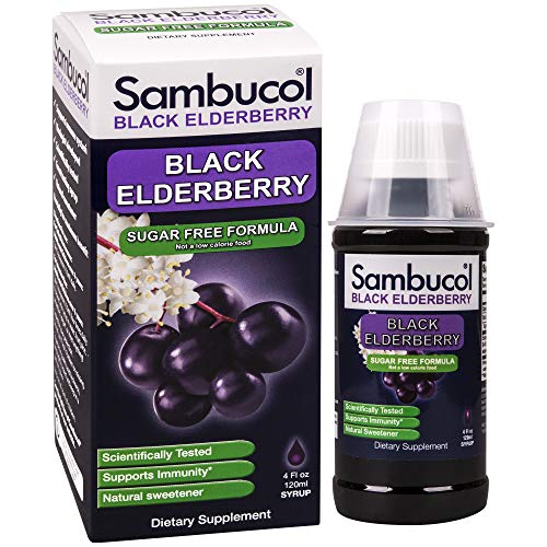 Product Cover Sambucol Sugar Free Syrup, Black Elderberry, 4 Ounce