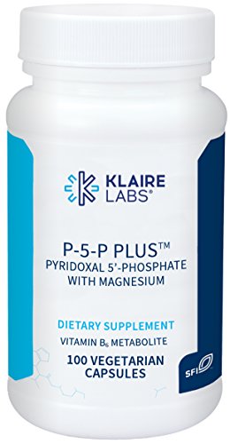 Product Cover Klaire Labs P-5-P Plus Magnesium - 30 mg of Bioactive Vitamin B6 Pyridoxal-5-Phosphate with TRAACS Magnesium, Hypoallergenic (100 Capsules)
