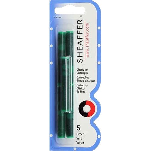 Product Cover Sheaffer Skrip Fountain Pen Ink Cartridges Green - Pack of Five