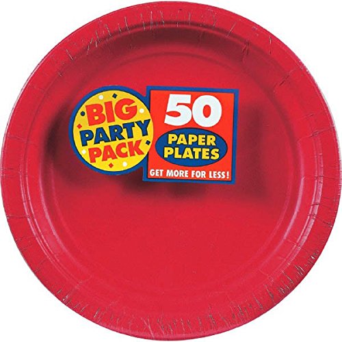 Product Cover Apple Red Big Party Pack Paper Plates, 7