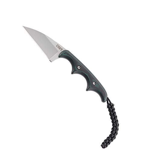 Product Cover CRKT Minimalist Wharncliffe Neck Knife: Compact Fixed Blade Knife, Folts Utility Knife, Bead Blast Blade, Resin Infused Fiber Handle, and Sheath 2385