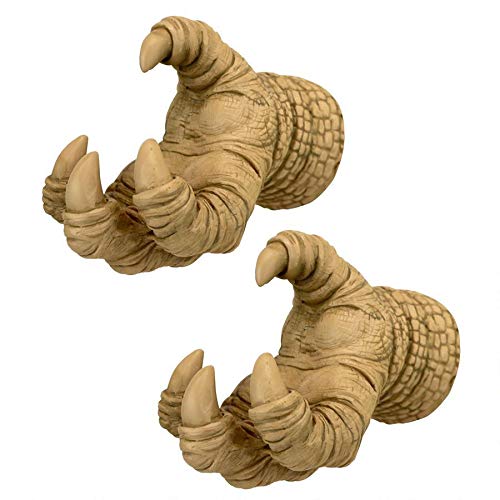 Product Cover Design Toscano Talons of The Dunheviel Dragon Decor Wall Hanger Sculptures, 7 Inch, Set of Two, Gothic Stone