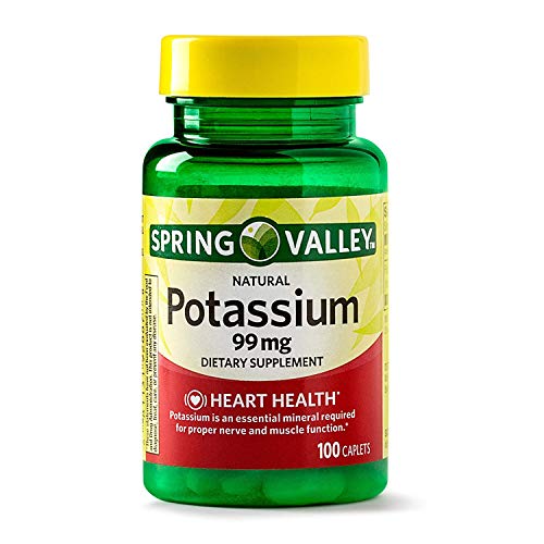 Product Cover Spring Valley Potassium 99 mg from Potassium Gluconate 595 mg (100 Count)