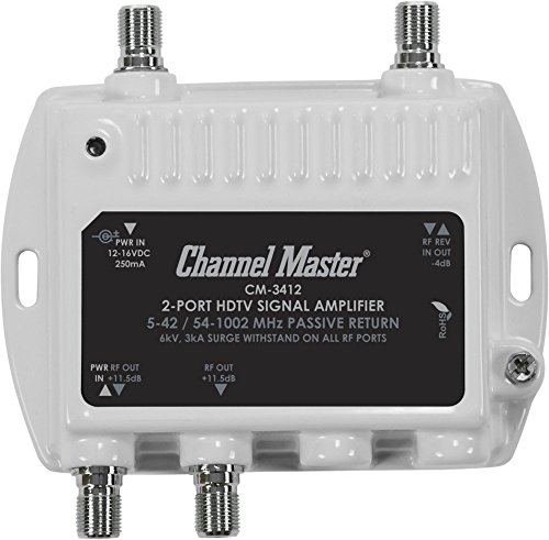 Product Cover Channel Master cm 3412 2-Port Ultra Mini Distribution Amplifier for Cable and Antenna Signals (CM3412)