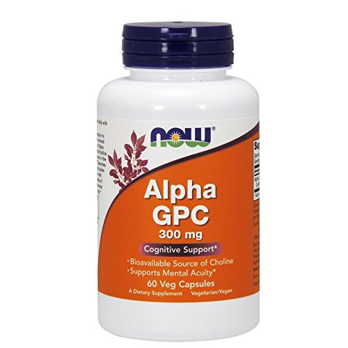 Product Cover NOW Supplements, Alpha GPC 300 mg with Bioavailable Source of Choline, 60 Veg Capsules