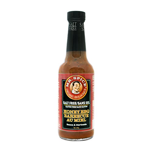 Product Cover Mr. Spice Organic Honey BBQ Sauce - Salt-Free Barbecue Sauce - Fat-Free Marinade - Gluten-Free - Vegetarian - Low Calorie