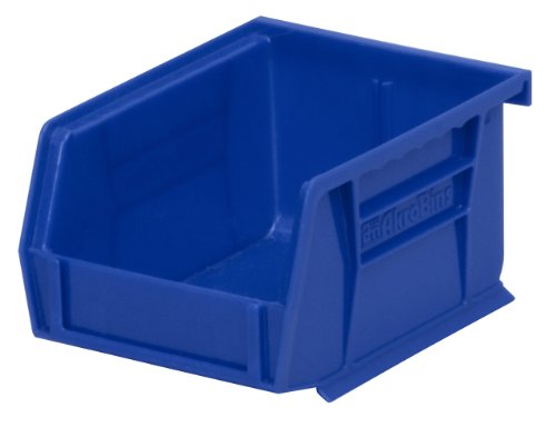 Product Cover Akro-Mils 30210 Plastic Storage Stacking Hanging Akro Bin, 5-Inch by 4-Inch by 3-Inch, Blue, Case of 24