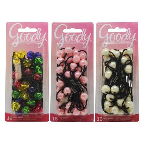 Product Cover Goody Girls Mosaic Twinbead Ponytailer, 16 Count (Assorted Colors)