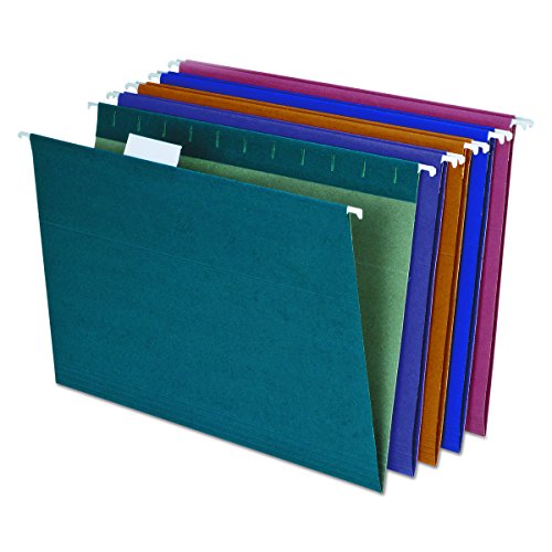 Product Cover EarthWise by Pendaflex 100% Recycled Hanging Folders, Letter Size, 1/5 Cut, Assorted Colors, 20 per Box (35117)