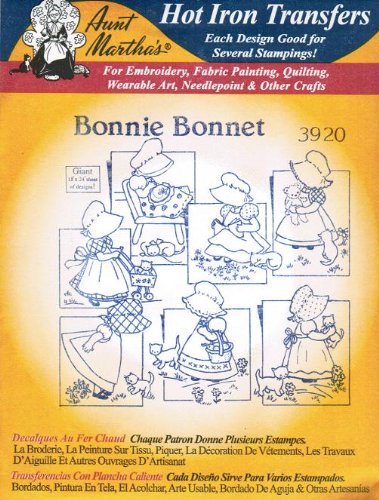 Product Cover Bonnie Bonnet Aunt Martha's Hot Iron Embroidery Transfer
