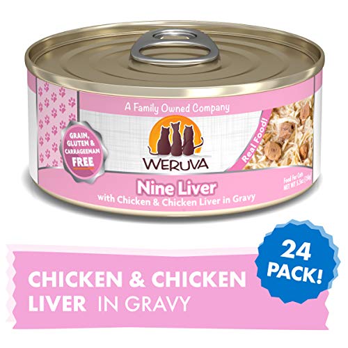 Product Cover Weruva Classic Cat Food, Nine Liver With Chicken Breast & Chicken Liver In Gravy, 5.5Oz Can (Pack Of 24)