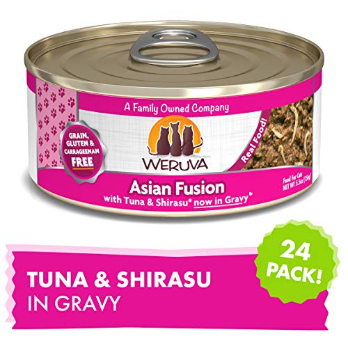 Product Cover Weruva Classic Cat Food, Asian Fusion With Tuna Red Meat & Shirasu In Gravy, 5.5 oz Can (Pack Of 24)