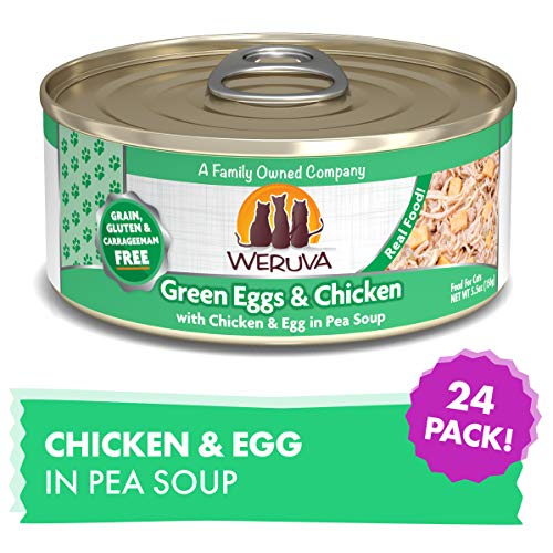Product Cover Weruva Classic Cat Food, Green Eggs & Chicken With Chicken Breast & Egg In Pea Soup, 5.5Oz Can (Pack Of 24)