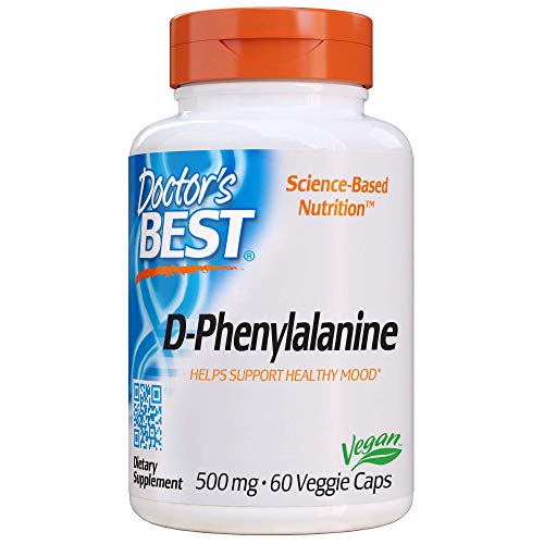 Product Cover Doctor's Best D-Phenylalanine, Non-GMO, Vegan, Gluten Free, 500 mg, 60 Veggie Caps
