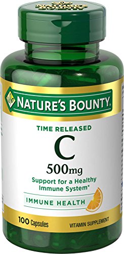 Product Cover Nature's Bounty Vitamin C Pills and Supplement, Supports Immune Health, 500mg, 100 Capsules