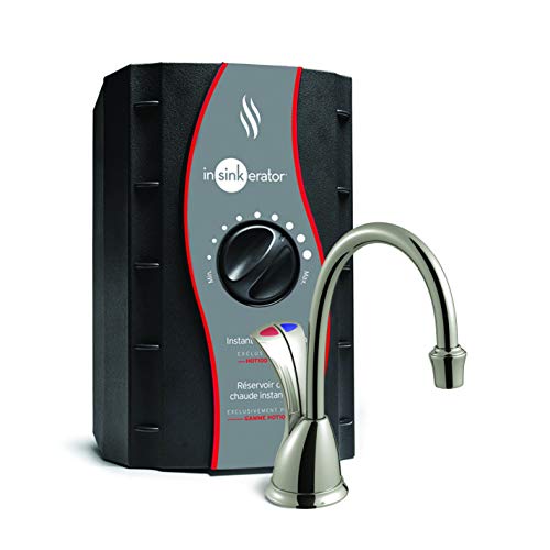 Product Cover InSinkErator Wave Instant Hot and Cold Water Dispenser System, Faucet & Tank, Satin Nickel, HC-WAVESN-SS