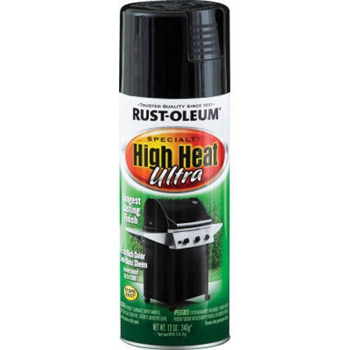 Product Cover Rust-Oleum 241169 High Heat Ultra Enamel Spray, Black, 12-Ounce