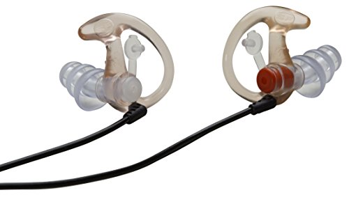 Product Cover SureFire EP4 Sonic Defenders Plus filtered Earplugs, triple flanged design, reusable, Clear, Large