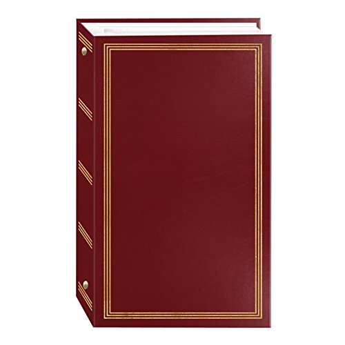 Product Cover 3-Ring Photo Album 300 Pockets Hold 4x6 Photos, Burgundy Red