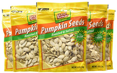 Product Cover Good Sense Pumpkin Seeds, Roasted & Salted In-Shell, 4.5-Ounce Bags (Pack of 12)