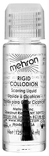 Product Cover Mehron Makeup Rigid Collodion with Brush for Special Effects, Halloween, Movies (.125 oz)