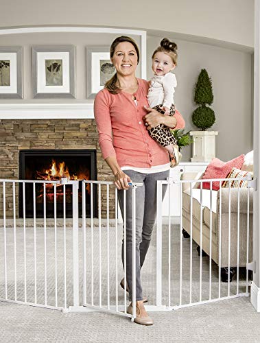 Product Cover Regalo 76 Inch Super Wide Configurable Baby Gate, 3-Panel, Includes Wall Mounts and Hardware