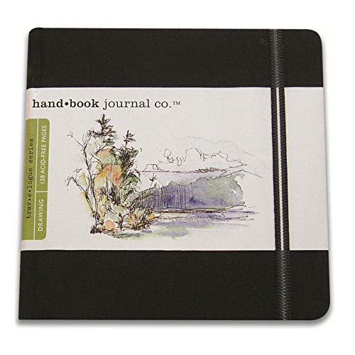 Product Cover Global Art Materials 721331 5-1/2-Inch by 5-1/2-Inch Drawing Book, The Square in Ivory Black