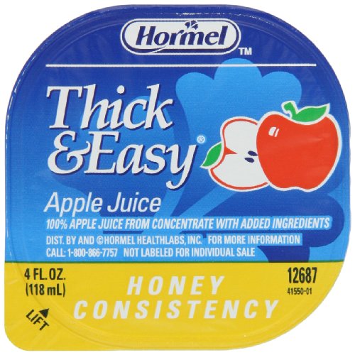 Product Cover Hormel Drink Thick & Easy Apple Juice (Honey Consistency), 4-Ounce Portion Control Cups (Pack of 24)