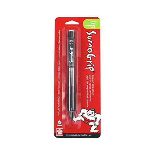 Product Cover SAKURA 50286 SumoGrip 0.7-mm Pencil with Eraser, Clear Gray